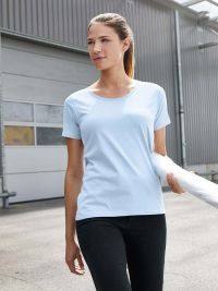 Arbeits T-Shirt Damen Hellblau